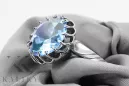 Vintage styl Aquamarine Ring 925 Silver VRC035S